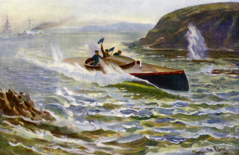 O Motor Scout (cor litho) de Thomas Marie Madawaska Hemy