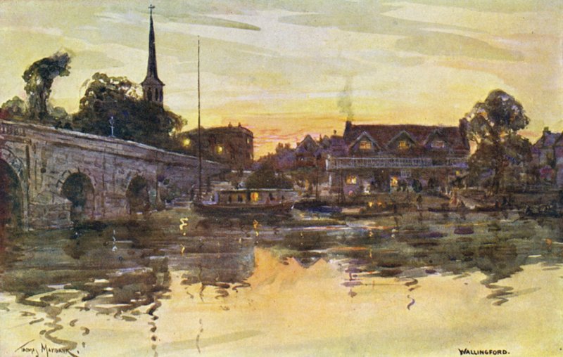Rio Tamisa: Wallingford (litografia a cores) de Thomas Maybank
