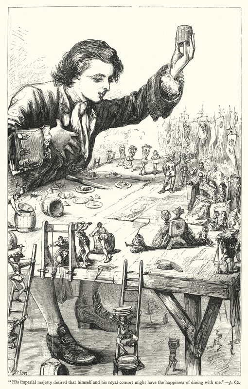 Ilustração para Gullivers Travels de Jonathan Swift (gravura) de Thomas Morten