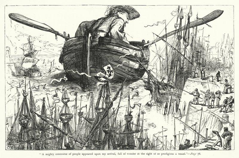 Ilustração para Gullivers Travels de Jonathan Swift (gravura) de Thomas Morten