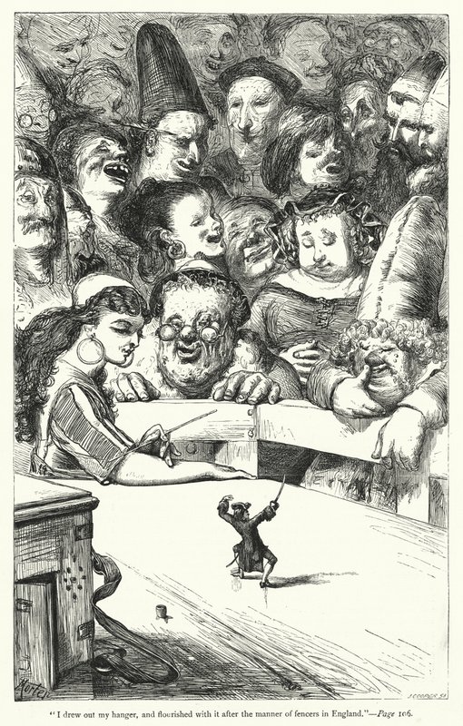 Ilustração para Gullivers Travels de Jonathan Swift (gravura) de Thomas Morten