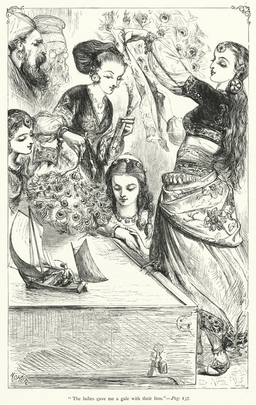 Ilustração para Gullivers Travels de Jonathan Swift (gravura) de Thomas Morten