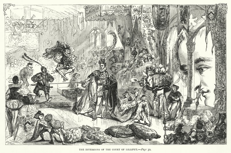 Ilustração para Gullivers Travels de Jonathan Swift (gravura) de Thomas Morten