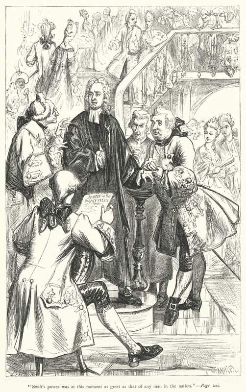 Ilustração para a vida de Jonathan Swift (gravura) de Thomas Morten