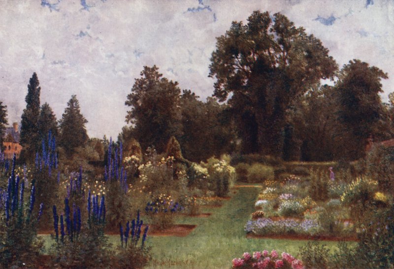 Kew Gardens: Herbaceous Gardens (cor litho) de Thomas Mower Martin