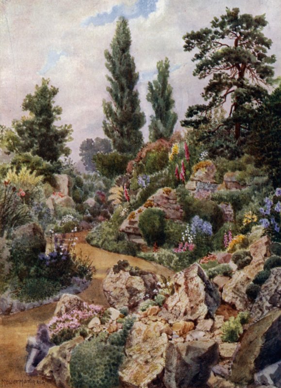 Kew Gardens: In the Rock Garden (cor litho) de Thomas Mower Martin