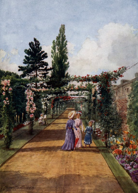 Kew Gardens: O Rosário (cor litho) de Thomas Mower Martin