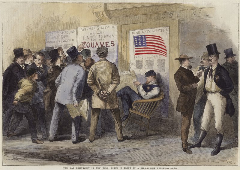 A excitação de guerra em Nova York de Thomas Nast