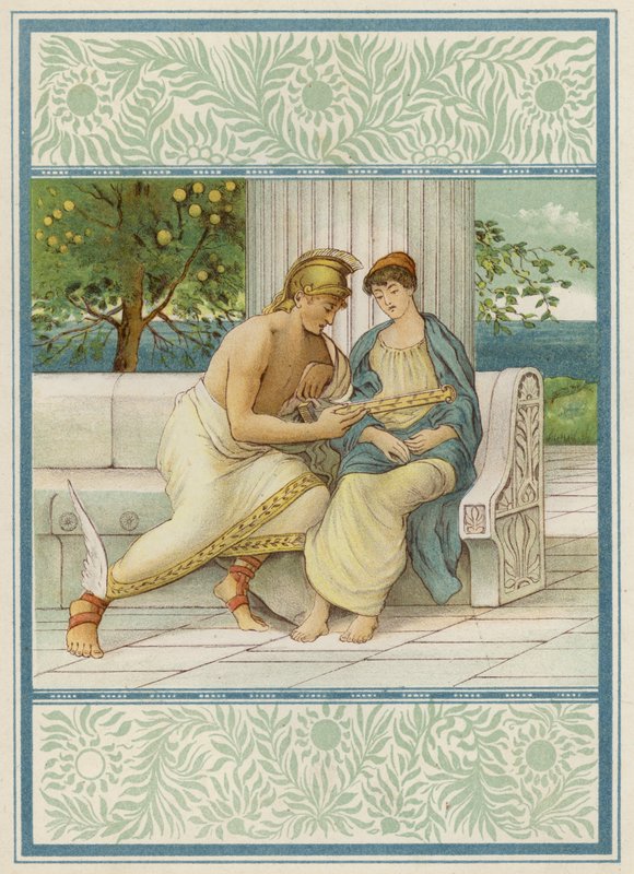 Perseu e Andrómeda (cor litho) de Thomas Ralph Spence