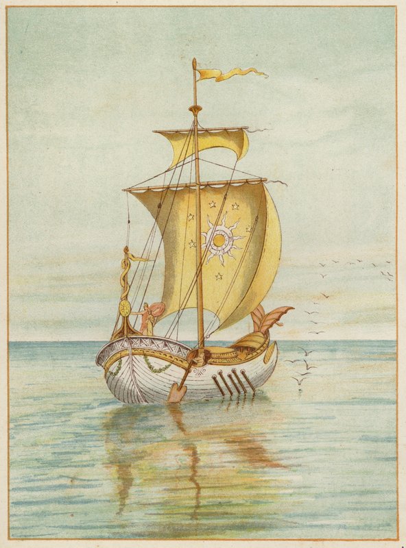 Perseu e Andrómeda a flutuar (cor litho) de Thomas Ralph Spence