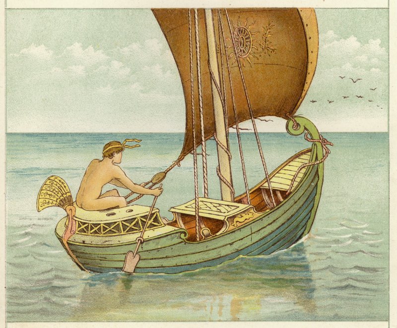 Perseus sailing (cor litho) de Thomas Ralph Spence