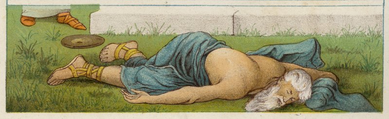 A morte de Akrisios (cor litho) de Thomas Ralph Spence