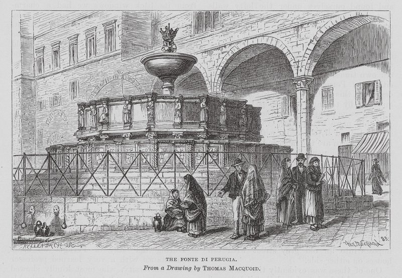 A Fonte Di Perugia (gravura) de Thomas Robert Macquoid