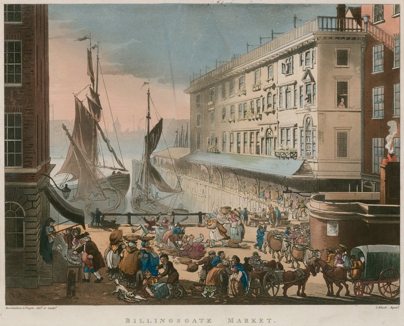 Mercado de Billingsgate de Thomas Rowlandson