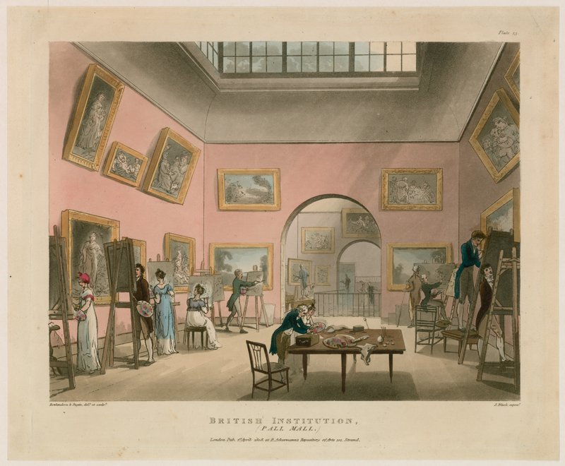 Instituição britânica, Pall Mall de Thomas Rowlandson