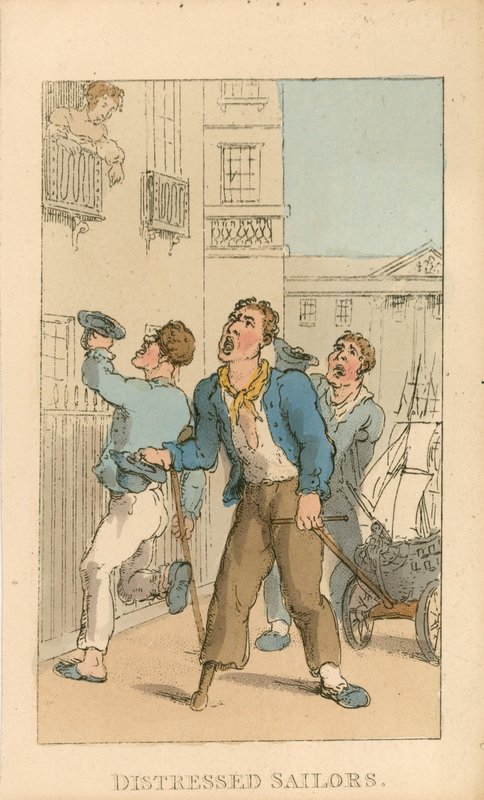 Marinheiros angustiados de Thomas Rowlandson