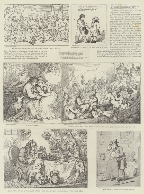 Arte humorística na Exposição Naval Real de Thomas Rowlandson