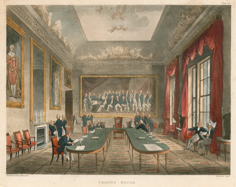Interior da Casa da Trindade de Thomas Rowlandson