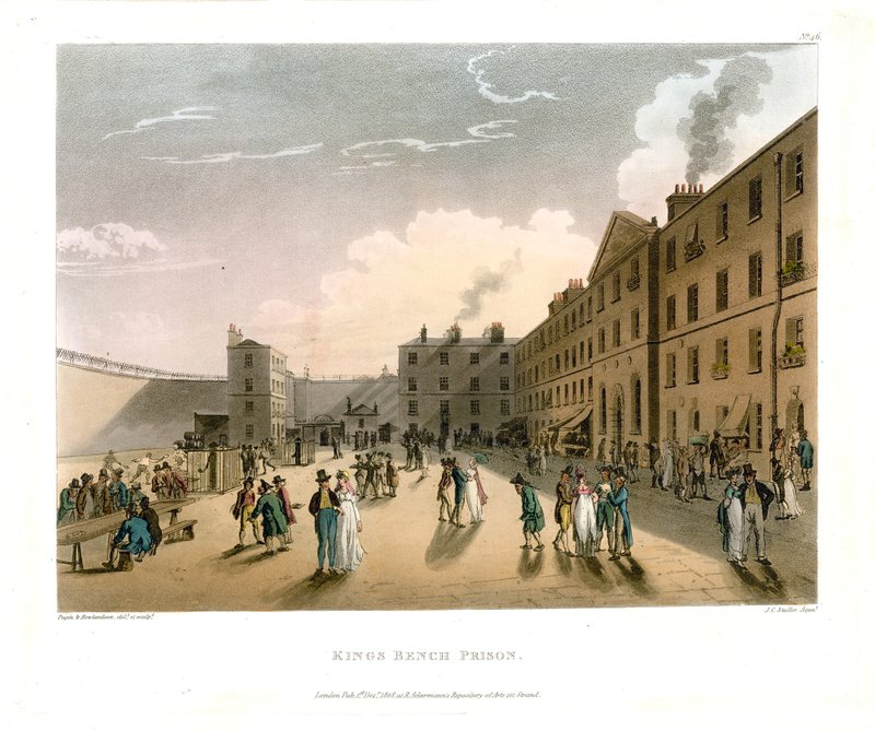 Prisão do Banco do Rei de Thomas Rowlandson