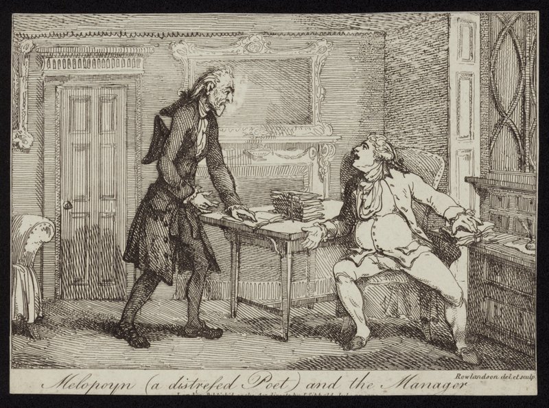 Melopoyn um poeta angustiado e o gerente de Thomas Rowlandson