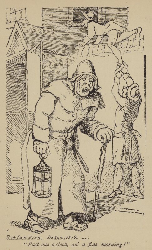 Passado um oclock, um bom dia! de Thomas Rowlandson
