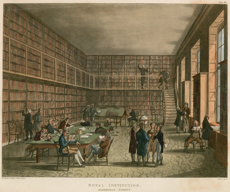 Royal Institution, Albemarle Street, Londres de Thomas Rowlandson