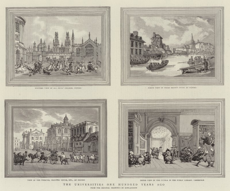 As universidades cem anos atrás de Thomas Rowlandson