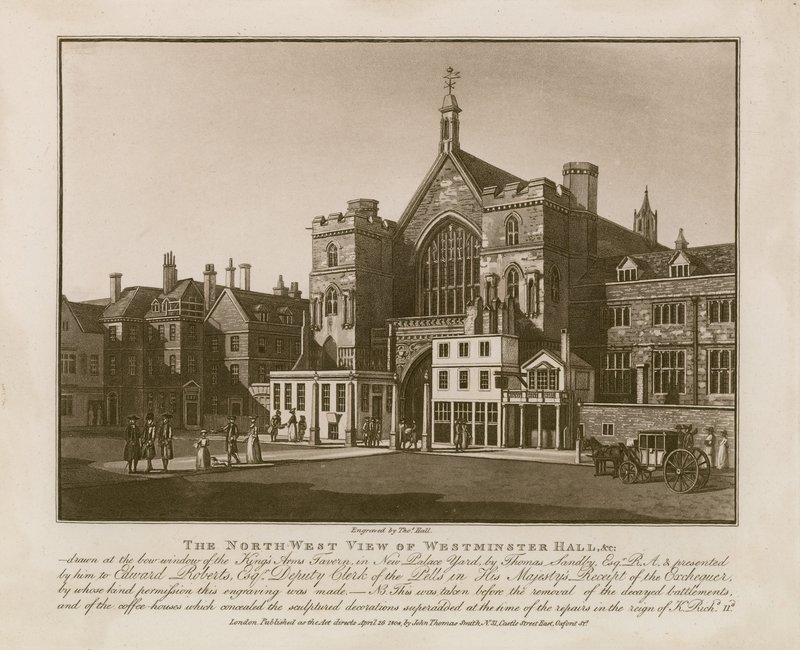 A, noroeste, vista, de, westminster, corredor de Thomas Sandby