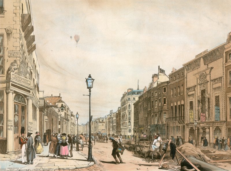 Piccadilly olhando para a cidade de Thomas Shotter Boys