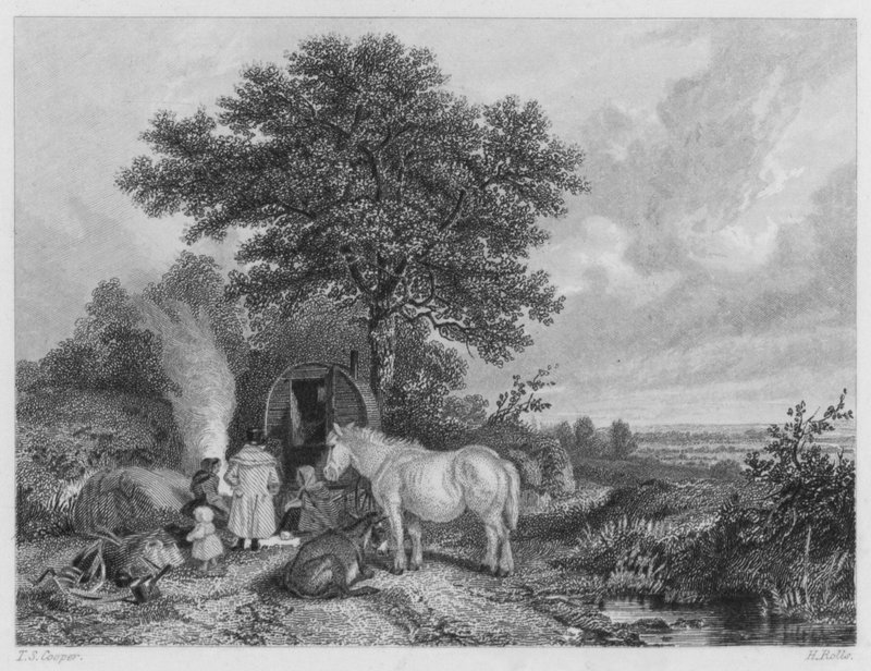 The Gipsies Haunt (gravura) de Thomas Sidney (after) Cooper