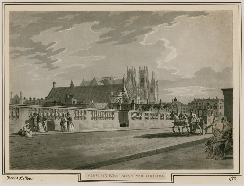 Vista, de, ponte westminster de Thomas Snr. Malton