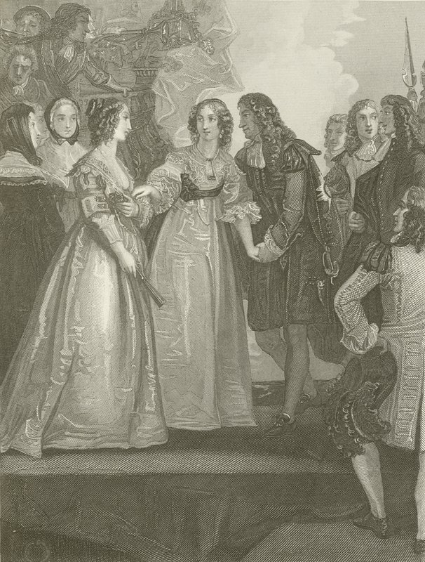 Carlos II recebendo a duquesa de Orleans em Dover de Thomas Stothard