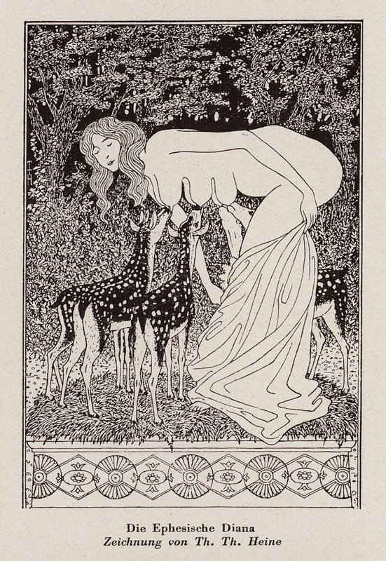 Ephesian Diana (litho) de Thomas Theodor Heine