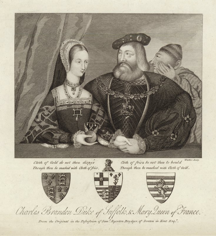Charles Brandon Duque de Suffolk e Maria Rainha da França de Thomas Trotter