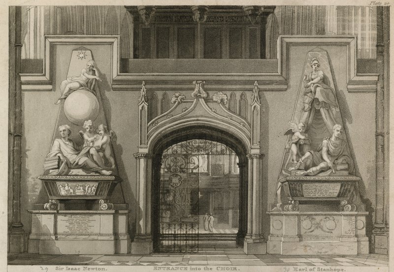 Entrada, coro, westminster, abadia, londres de Thomas Uwins