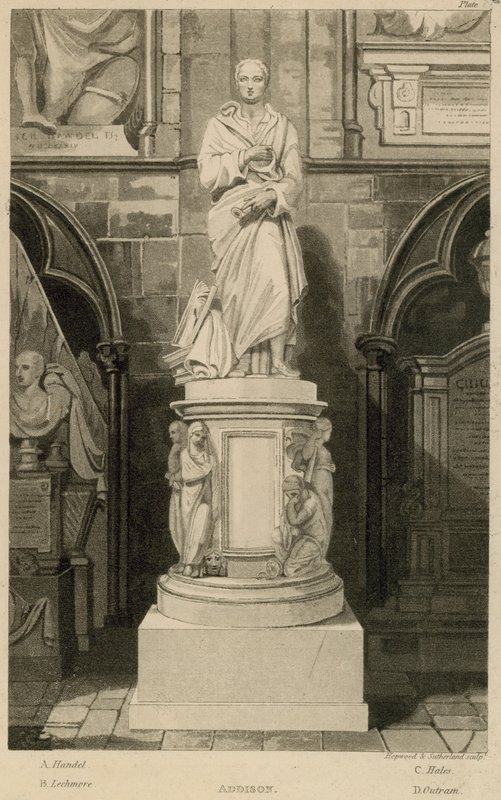 Memorial, para, Addison, abadia westminster, londres de Thomas Uwins
