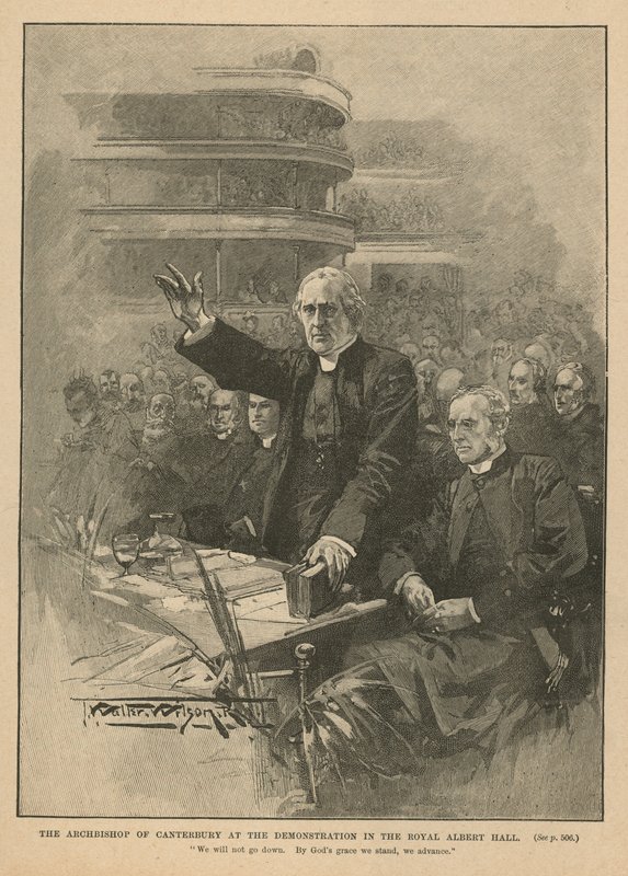 Arcebispo de Canterbury na manifestação no Royal Albert Hall de Thomas Walter Wilson