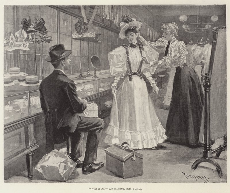 Ilustração para o dia de seu casamento, por WD Howells de Thure de Thulstrup