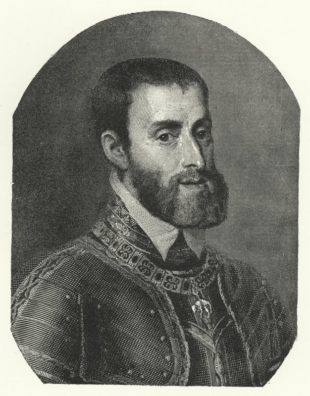 Carlos V, Santo Imperador Romano (gravura) de Titian (c.1488 1576) (after)