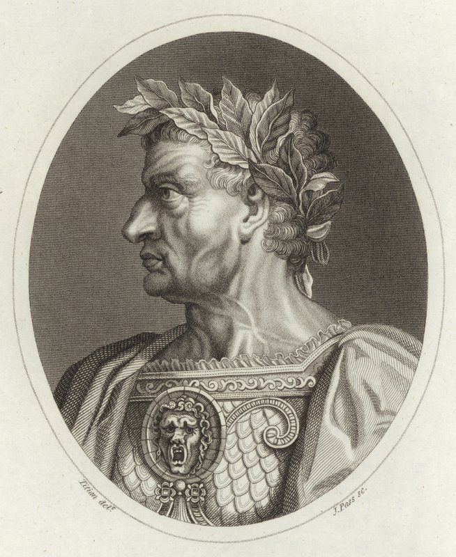 Galba César, imperador romano de Tiziano Vecelli