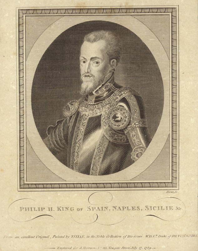Rei Filipe II de Espanha de Tiziano Vecelli