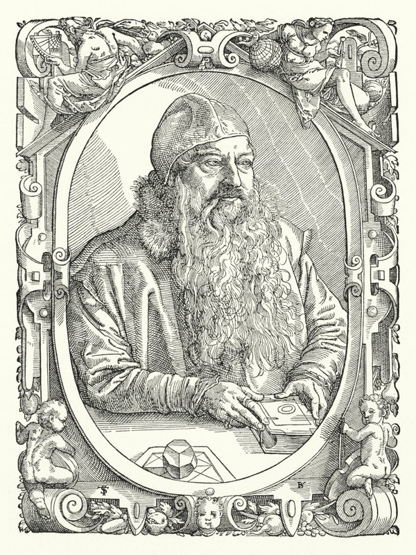 Stephan Brechtl, matemático alemão do século XVI de Tobias Stimmer