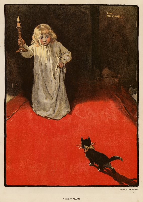 Um Alarme Nocturno (cor litho) de Tom Browne