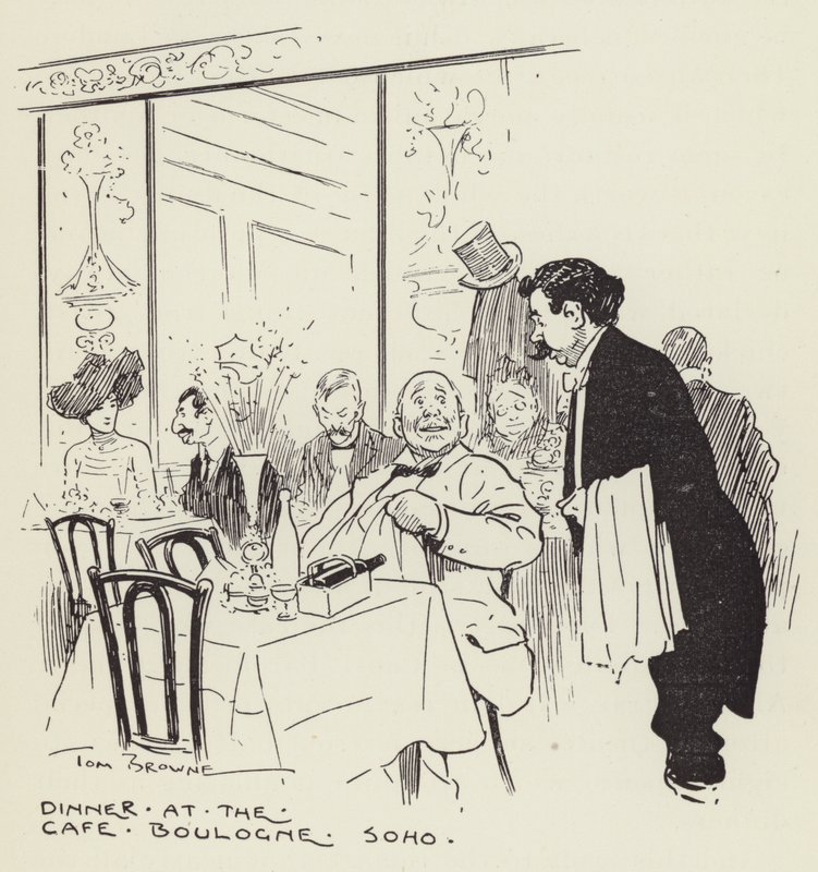 Jantar no Café, Boulogne, Soho de Tom Browne