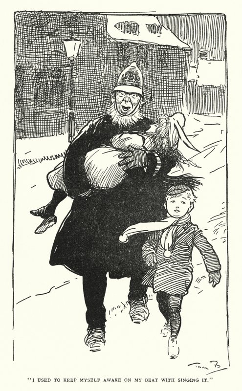"Eu costumava me manter acordado no meu ritmo com o canto" (litho) de Tom Browne