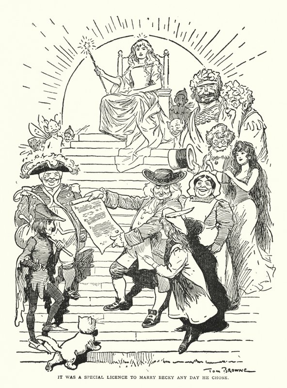 Era uma licença especial para casar com Becky em qualquer dia que ele escolhesse (litho) de Tom Browne