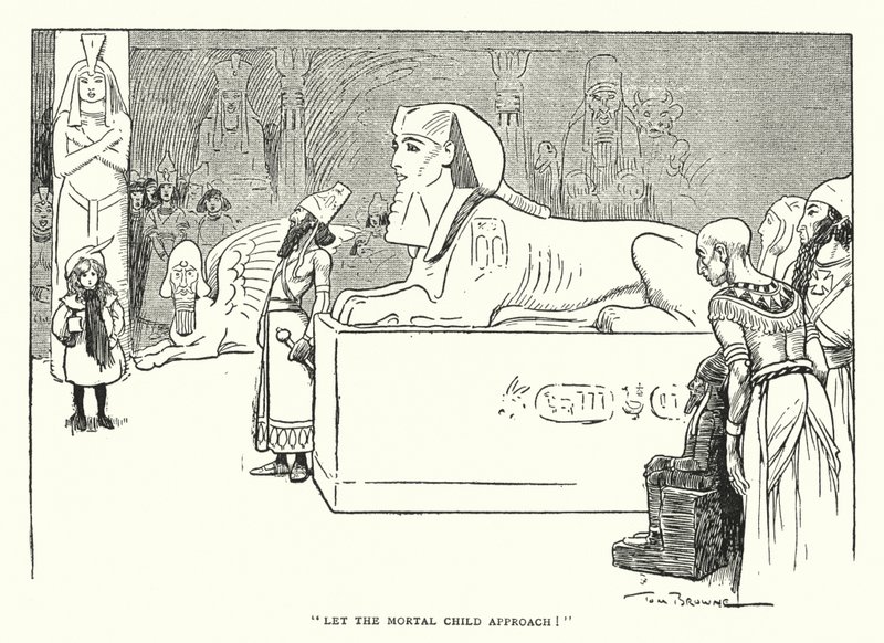 "Deixem a criança mortal aproximar-se!" (litho) de Tom Browne