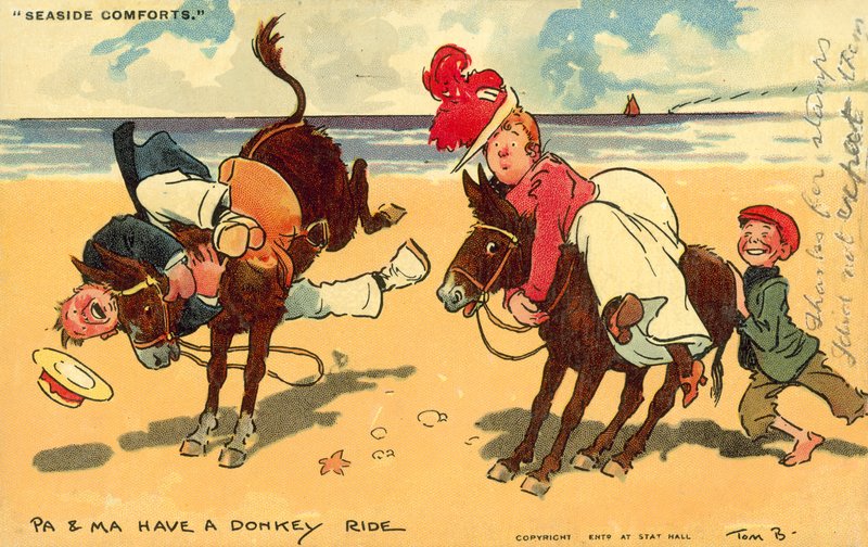 Confortos à beira-mar (cromolitho) de Tom Browne