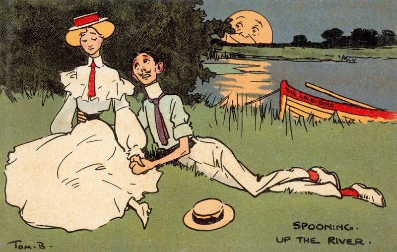 Tomando o rio (chromolitho) de Tom Browne