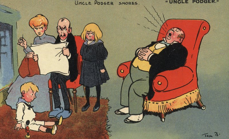 O tio Podger ressona (cor litho) de Tom Browne